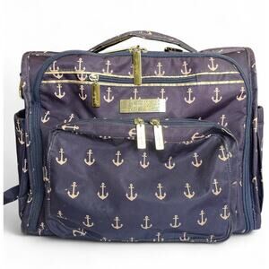 Ju-Ju-Be Navy Blue Nautical Print Diaper Travel Bag